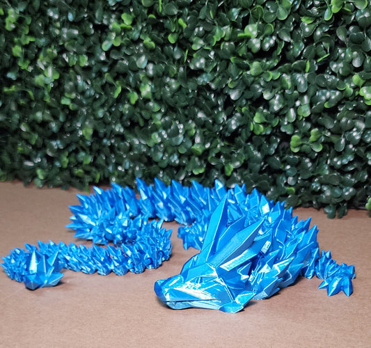 3D-Printed Crystal Dragon Blue