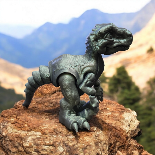 3D Printed T-Rex Dinosaur Figure Green