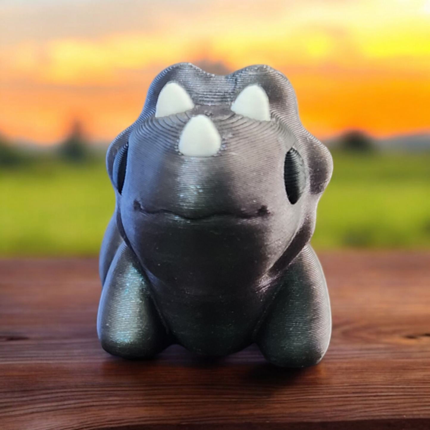 Adorable 3D-Printed Baby Triceratops Green